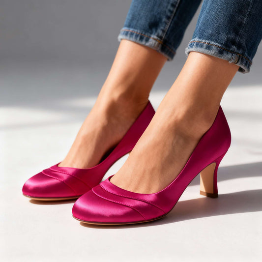 Women's Silk Low Heel Heels Corvine