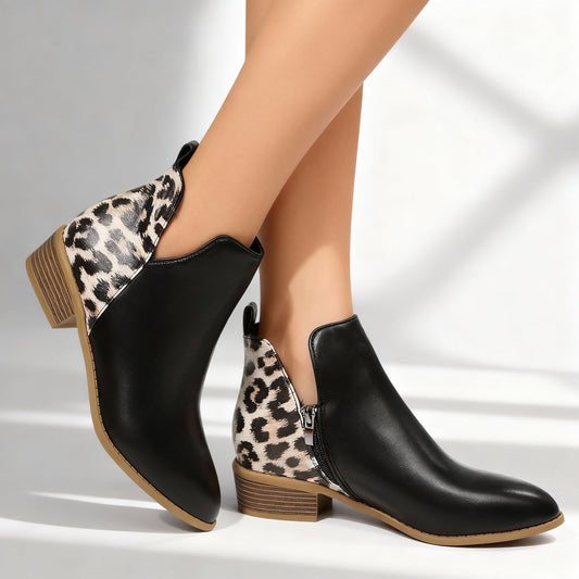 Women's Smooth Leather Ankle Boots Corvine