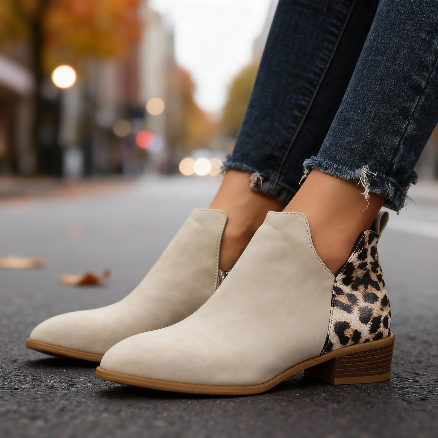Women's Smooth Leather Ankle Boots Corvine