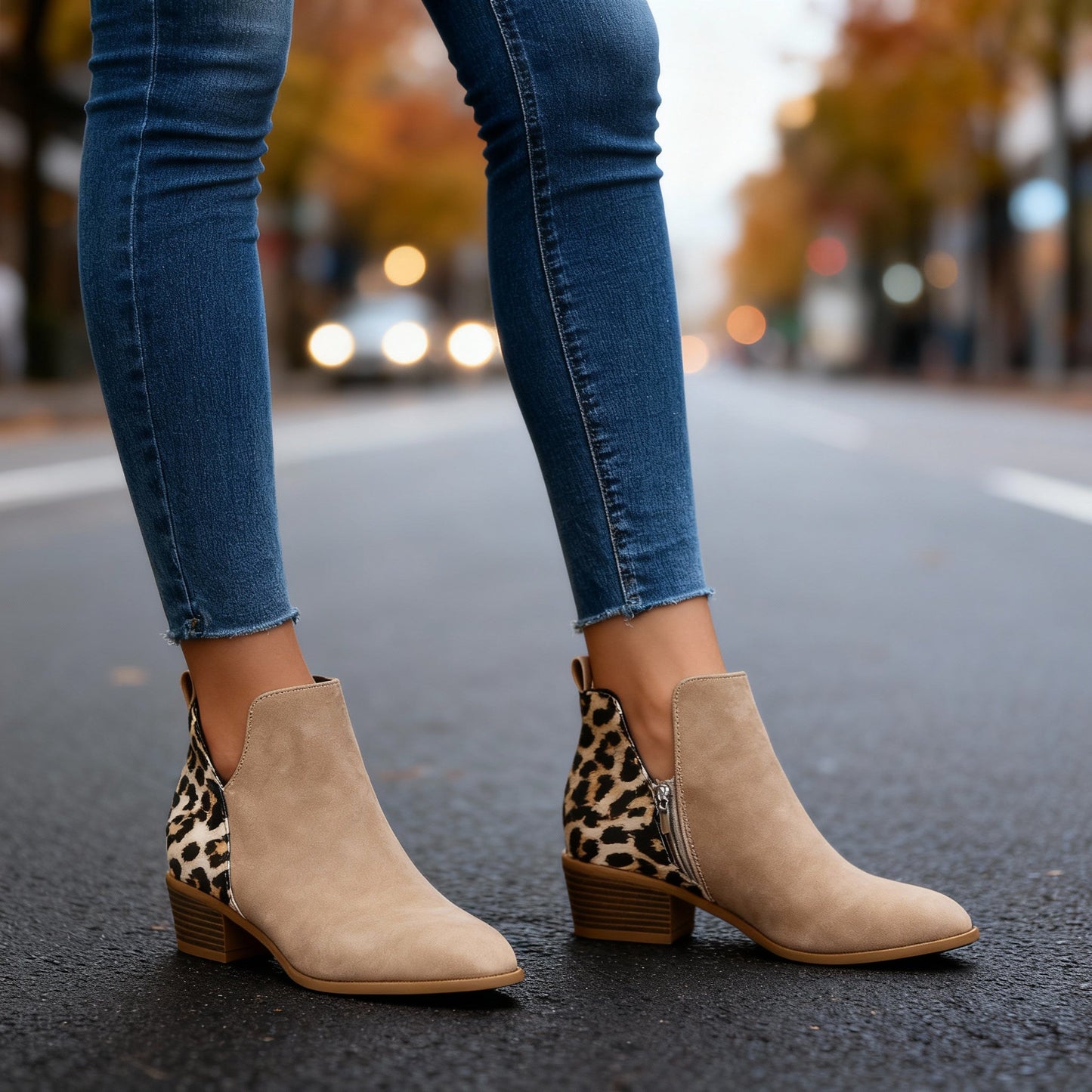 Women's Smooth Leather Ankle Boots Corvine