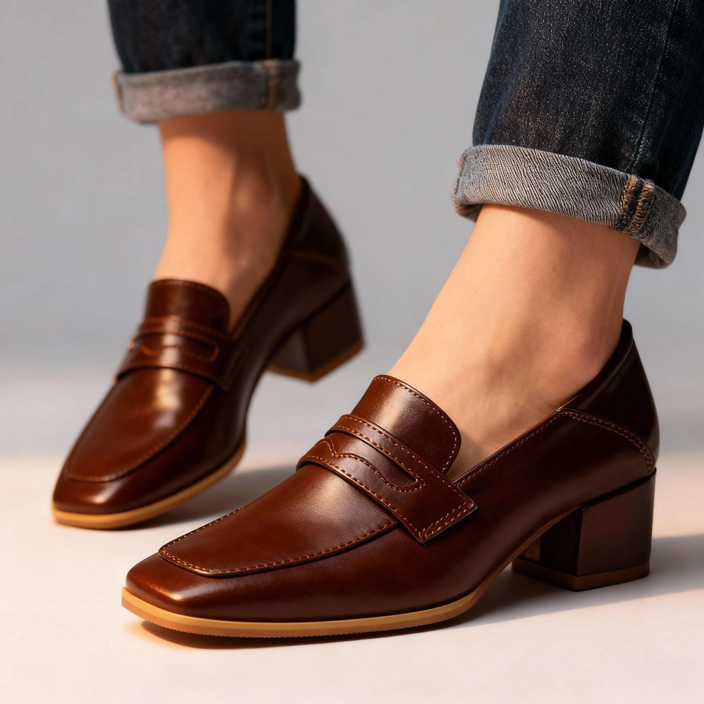 Women's Smooth Leather Black Loafers Corvine