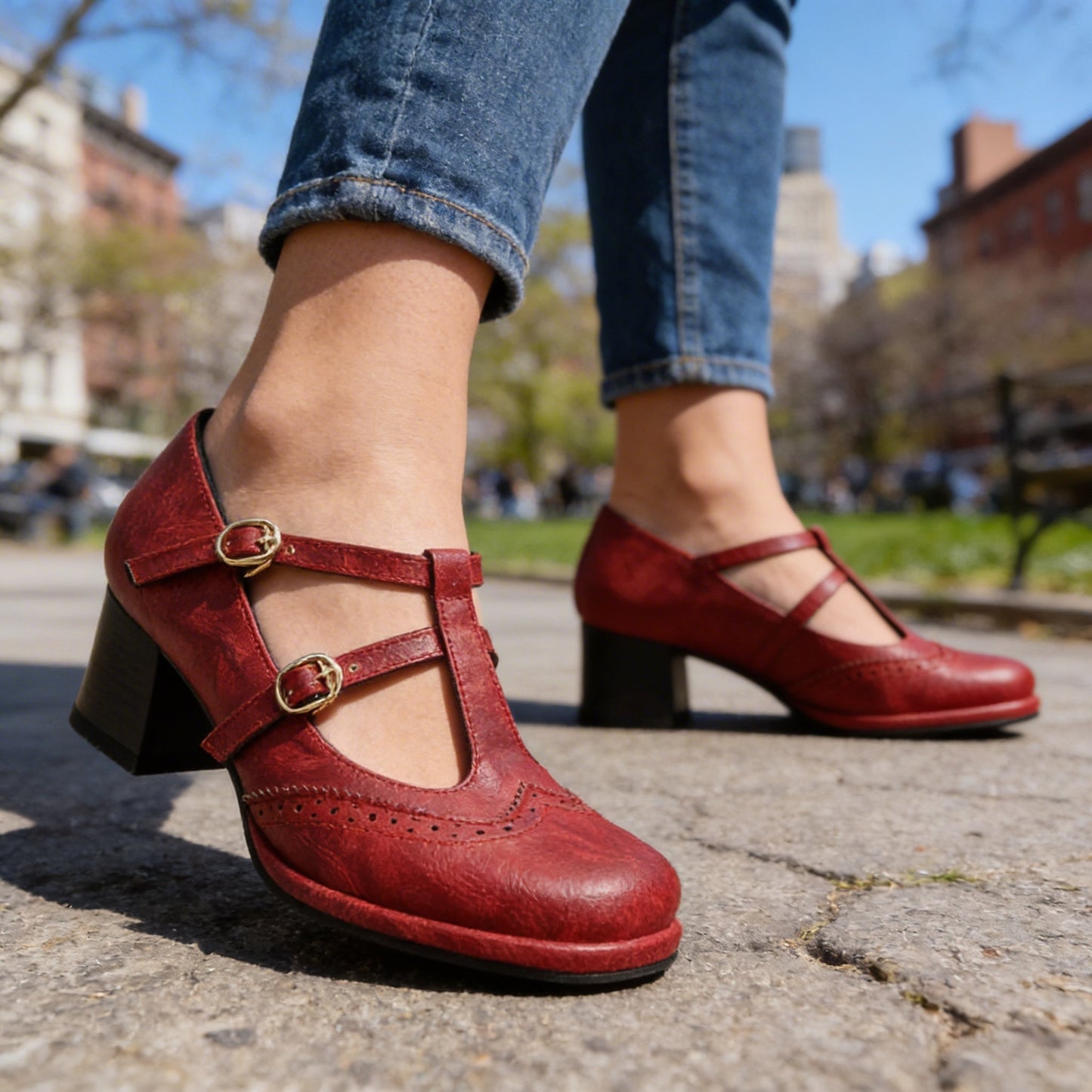 Women's Smooth Leather Brogue Loafers Corvine