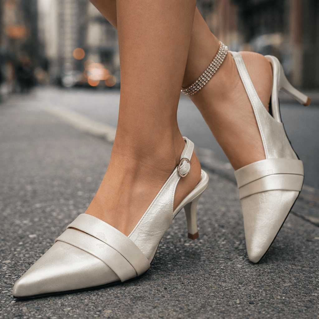 Women's Smooth Satin Pointed Toe Black Heels Corvine