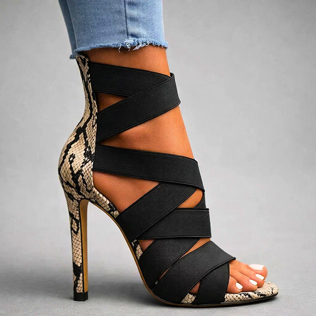 Women's Snakeskin Finish Stiletto Heels Corvine