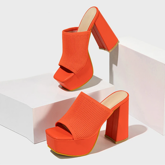 Women's Soft Cotton Knit Platform Sandals Corvine