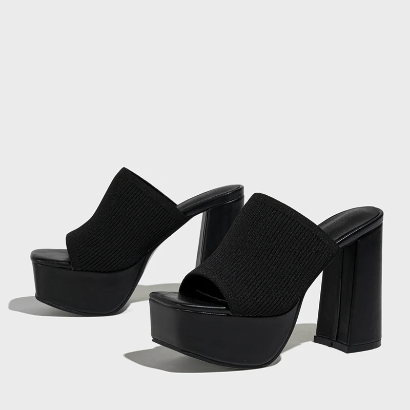 Women's Soft Cotton Knit Platform Sandals Corvine