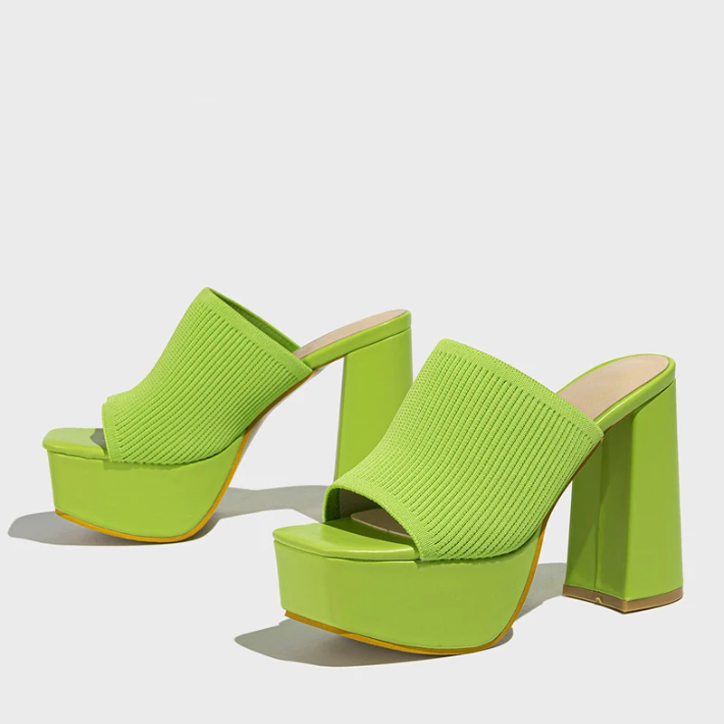 Women's Soft Cotton Knit Platform Sandals Corvine