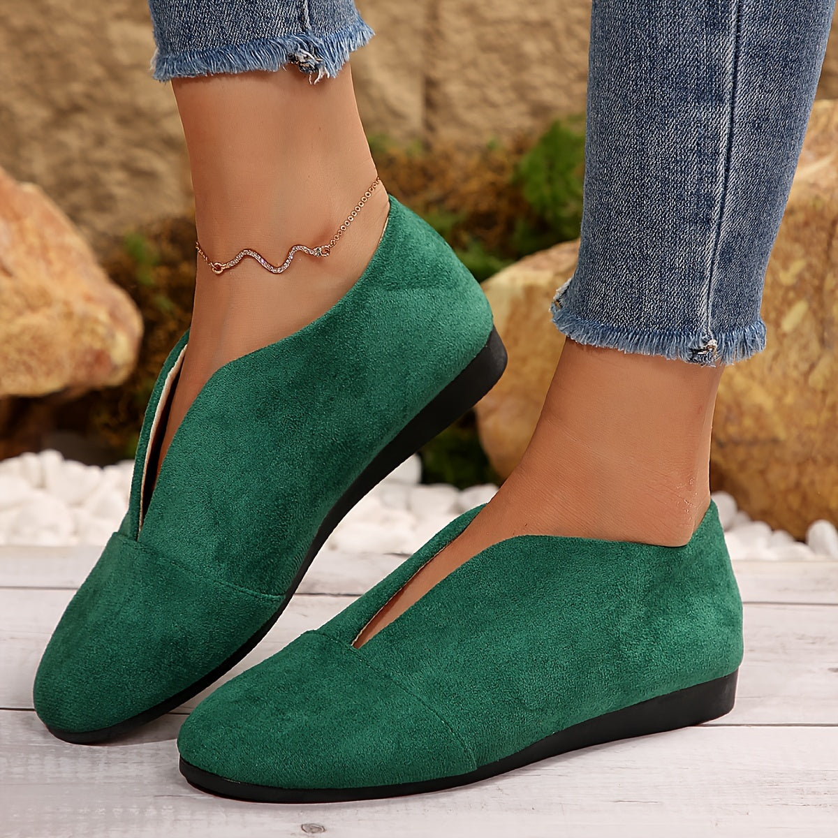 Women's Soft Faux-Suede Slip-On Shoes Corvine