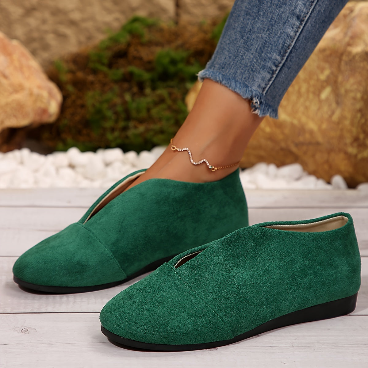 Women's Soft Faux-Suede Slip-On Shoes Corvine