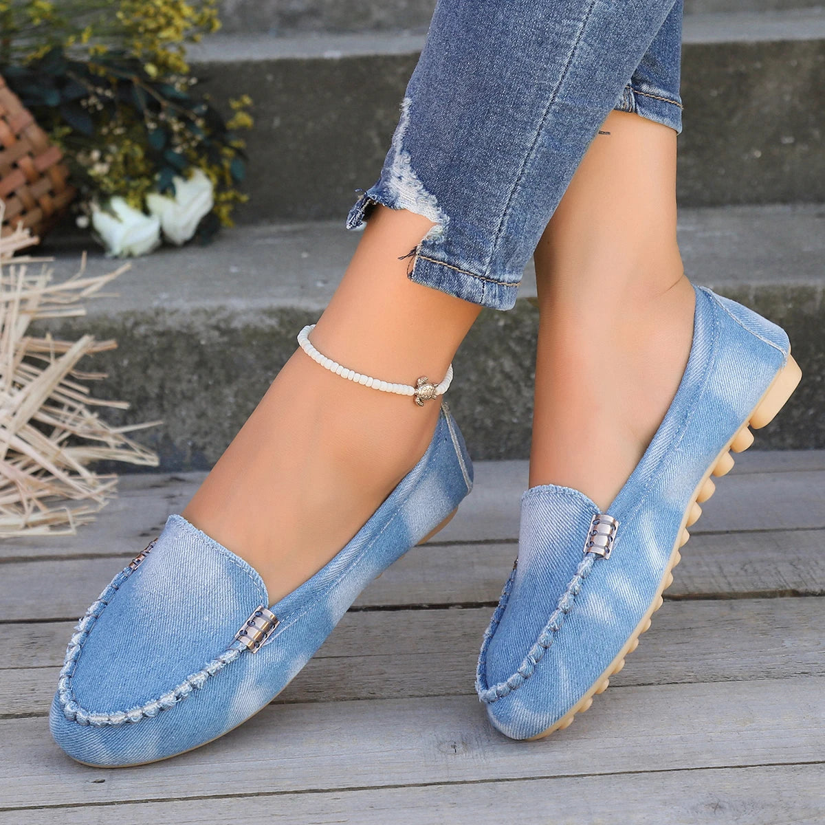 Women's Soft Flat Black Loafers Corvine