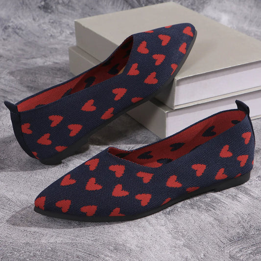 Women's Soft Knit Pointed Toe Loafers Corvine