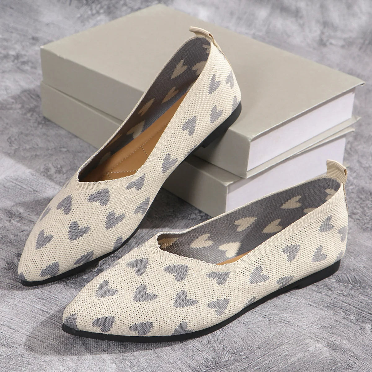 Women's Soft Knit Pointed Toe Loafers Corvine