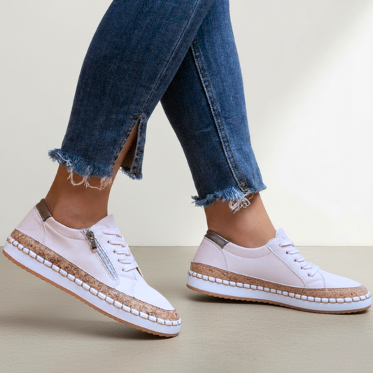 Women's Soft Lined Easy Zip Slip On Trainers Corvine