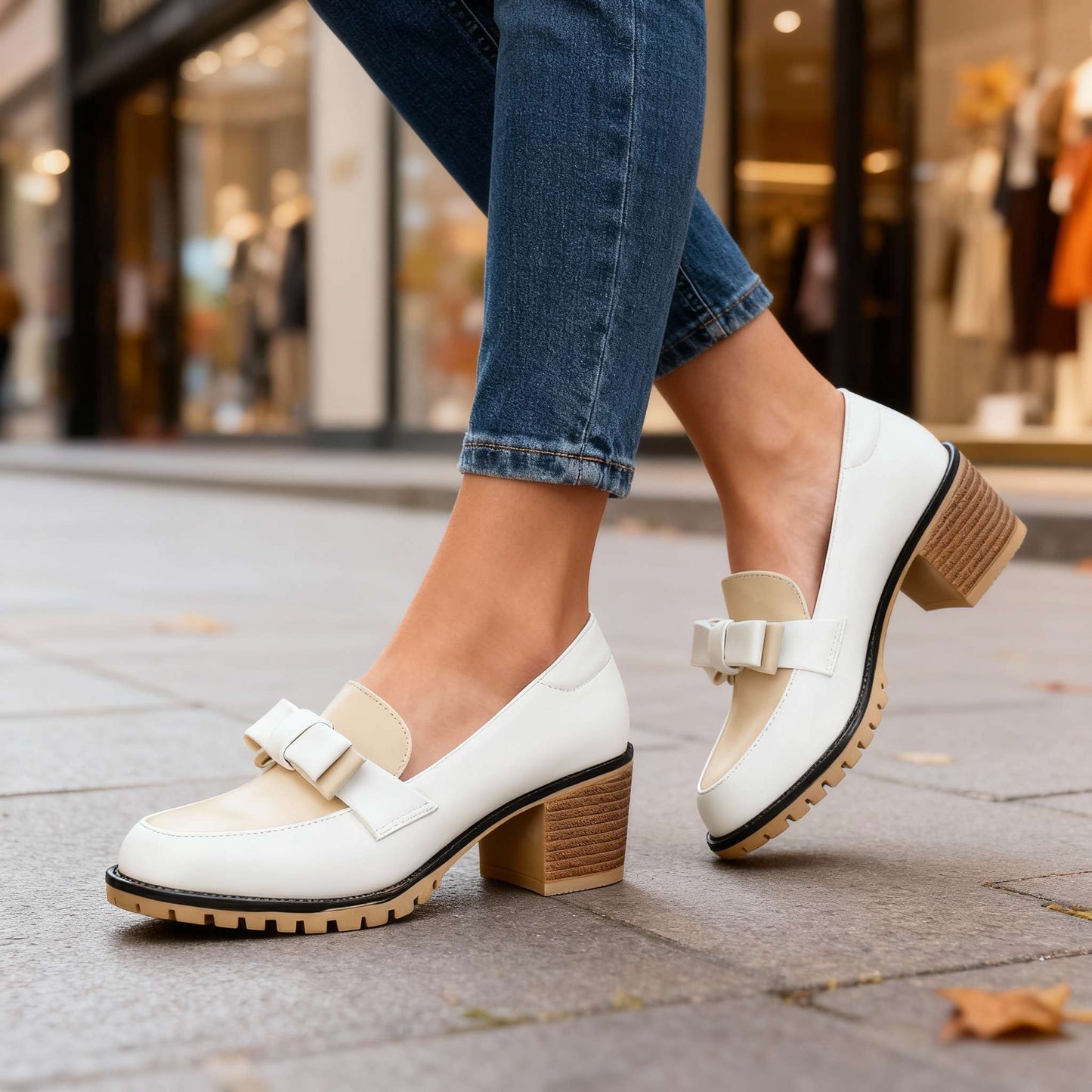 Women's Soft Slip-On Loafers with Bow Detail Corvine