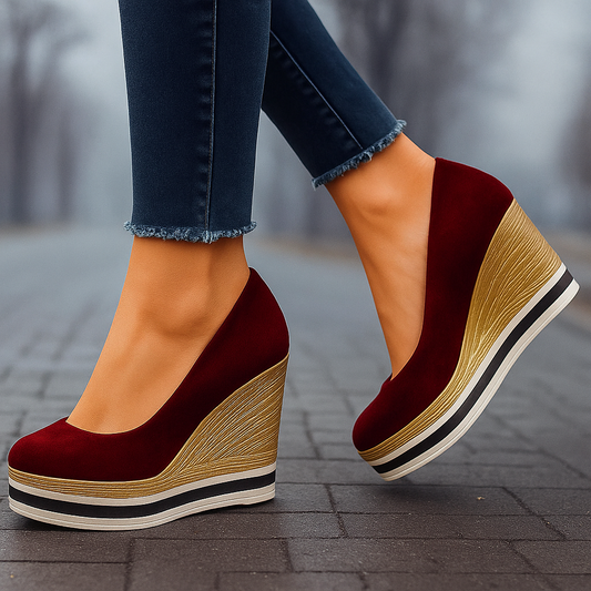 Women's Soft Suede-Like Wedge Heel Shoes Corvine