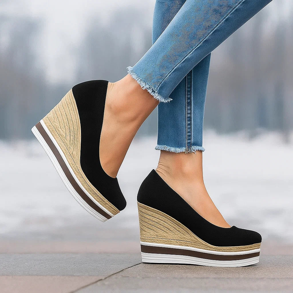 Women's Soft Suede-Like Wedge Heel Shoes Corvine