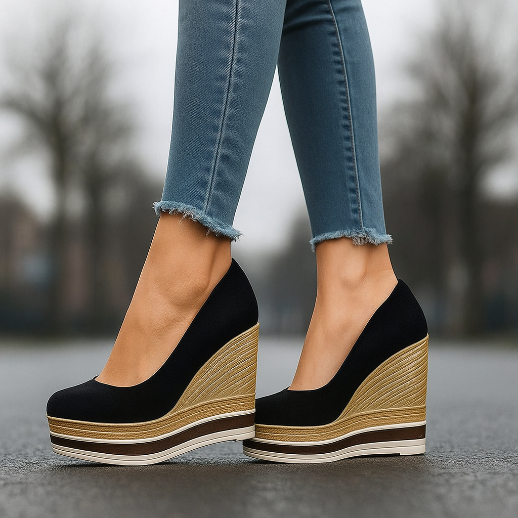 Women's Soft Suede-Like Wedge Heel Shoes Corvine