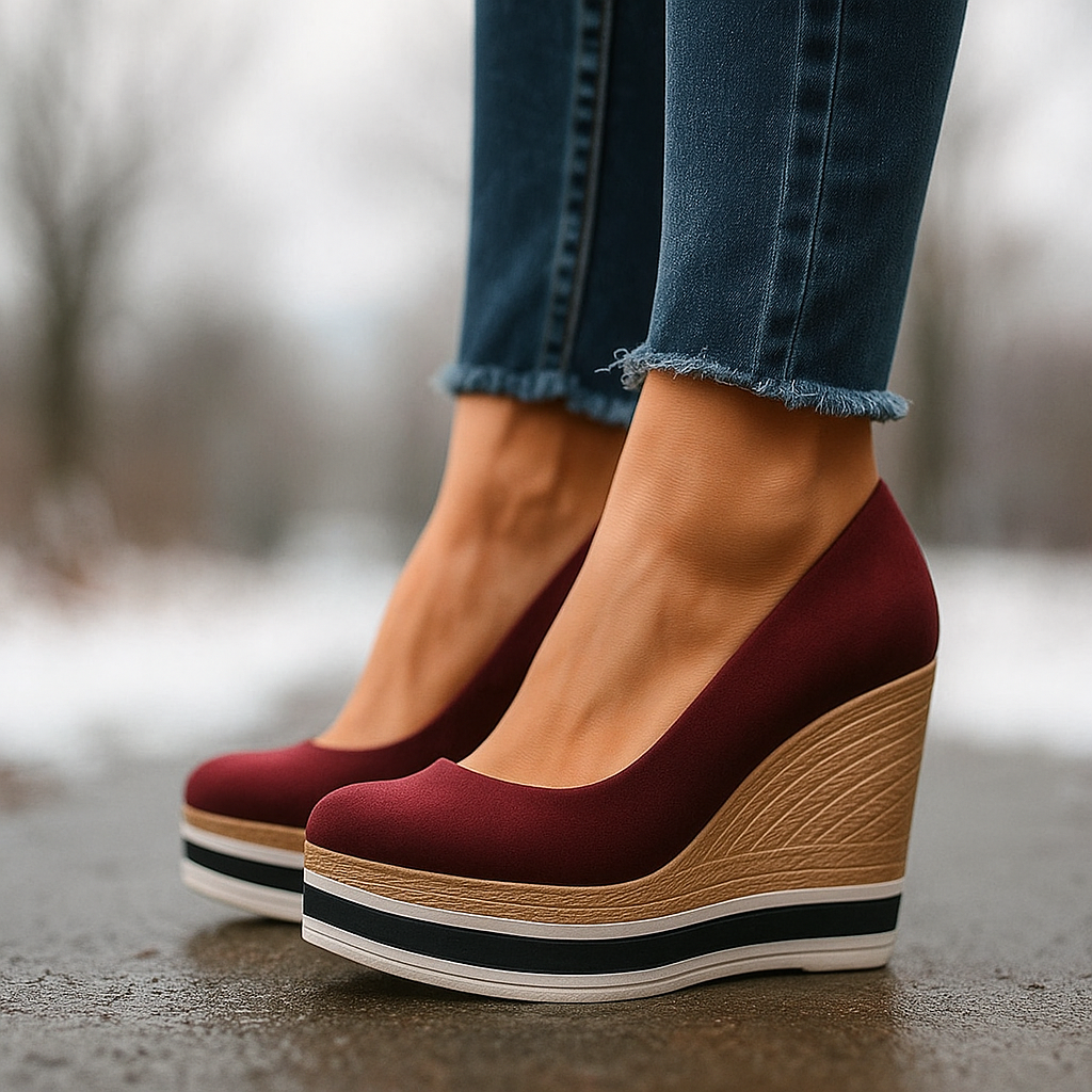 Women's Soft Suede-Like Wedge Heel Shoes Corvine