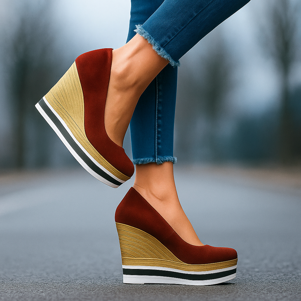 Women's Soft Suede-Like Wedge Heel Shoes Corvine