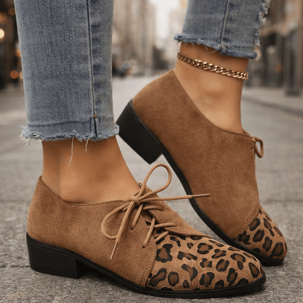 Women's Soft Suede Heels | Elegant Lace-Up Block Shoes | Comfortable Black Heels