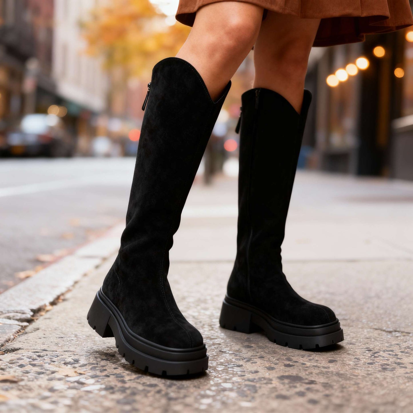 Women's Soft Suede Knee-High Boots Corvine