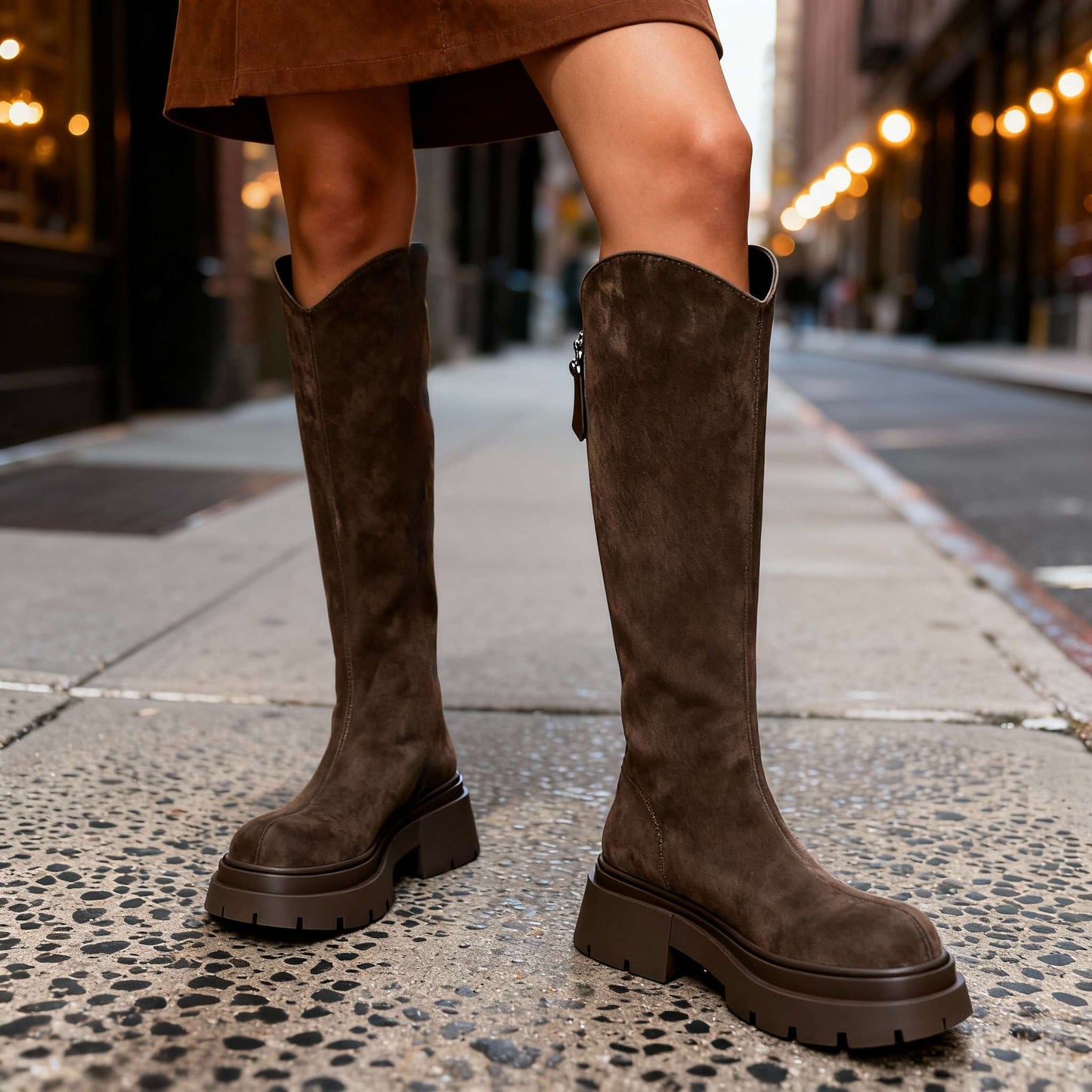 Women's Soft Suede Knee-High Boots Corvine