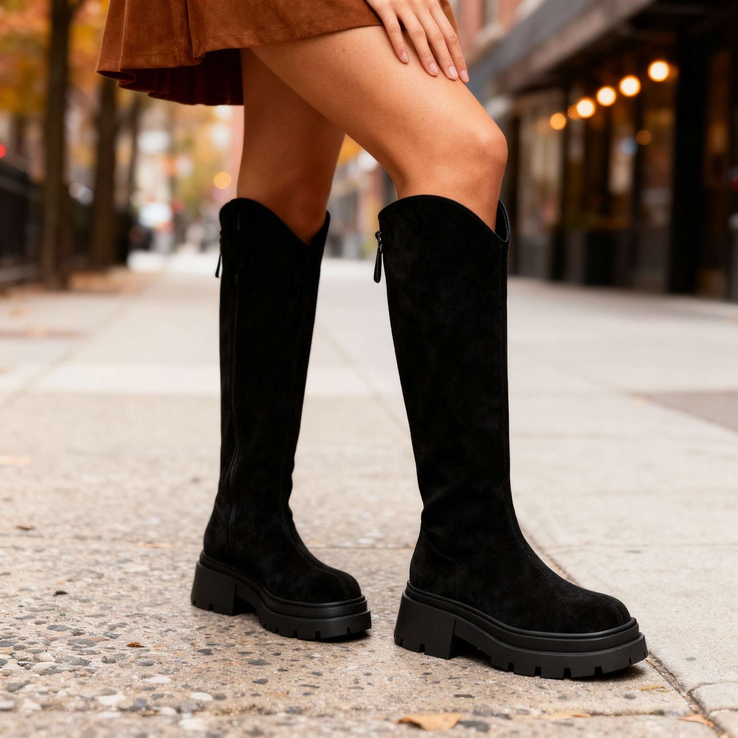 Women's Soft Suede Knee-High Boots Corvine