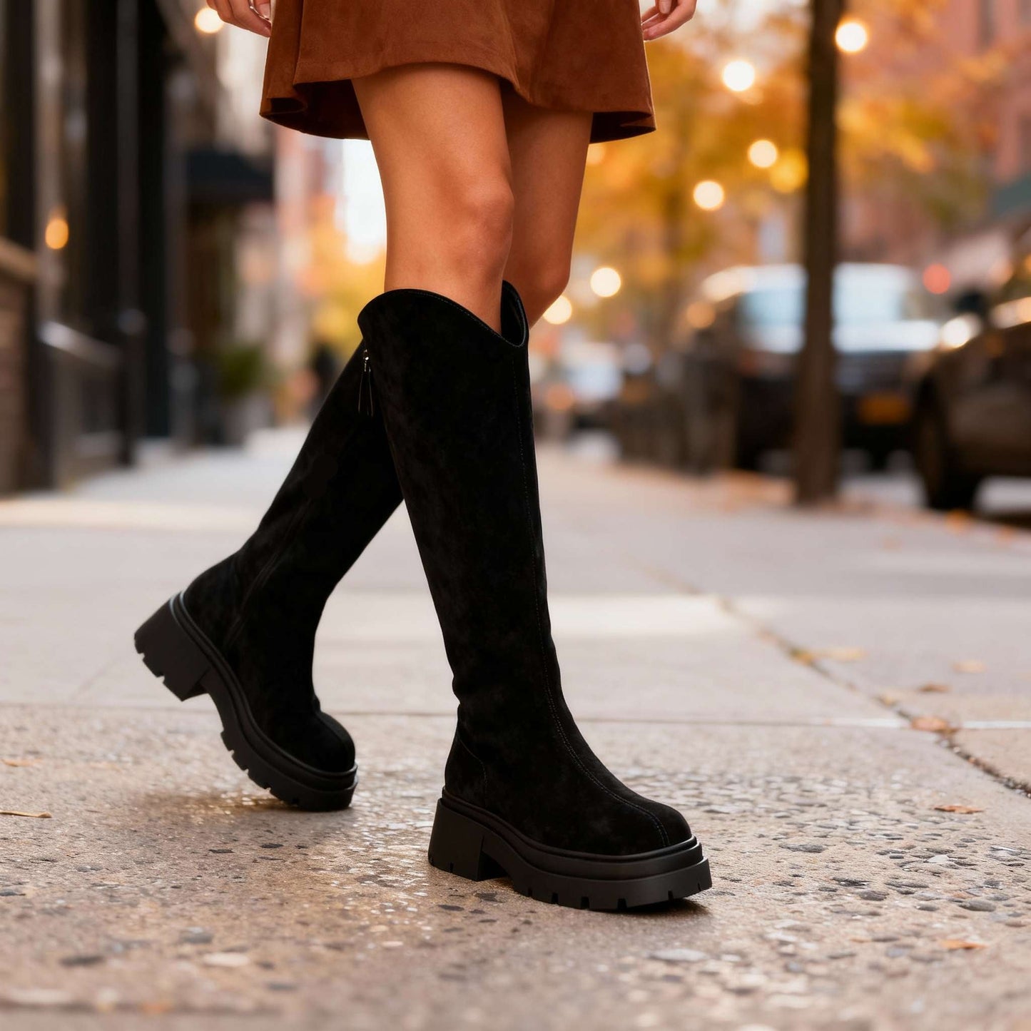 Women's Soft Suede Knee-High Boots Corvine