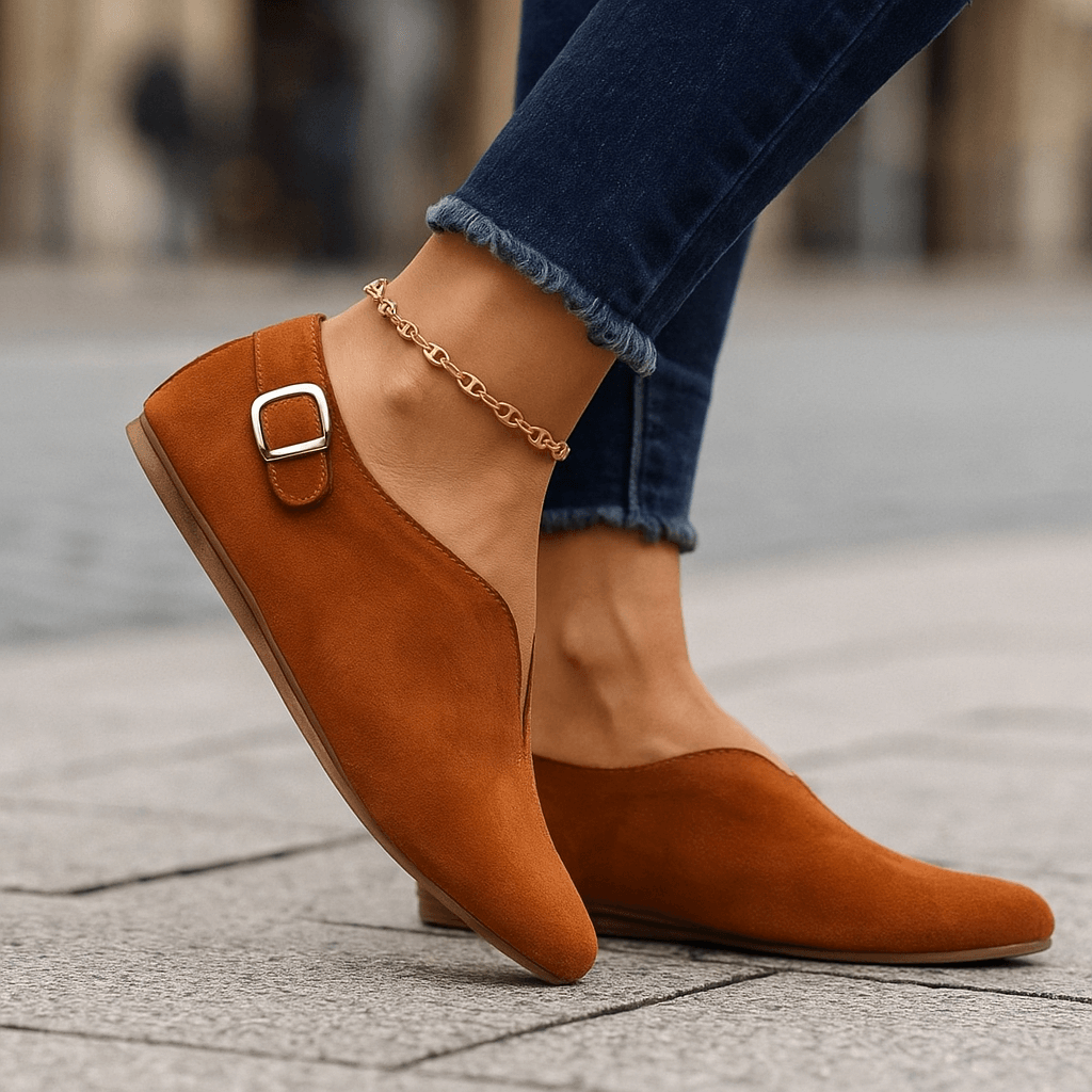 Women's Soft Suede Loafers | Comfortable Adjustable Slip-On Shoes