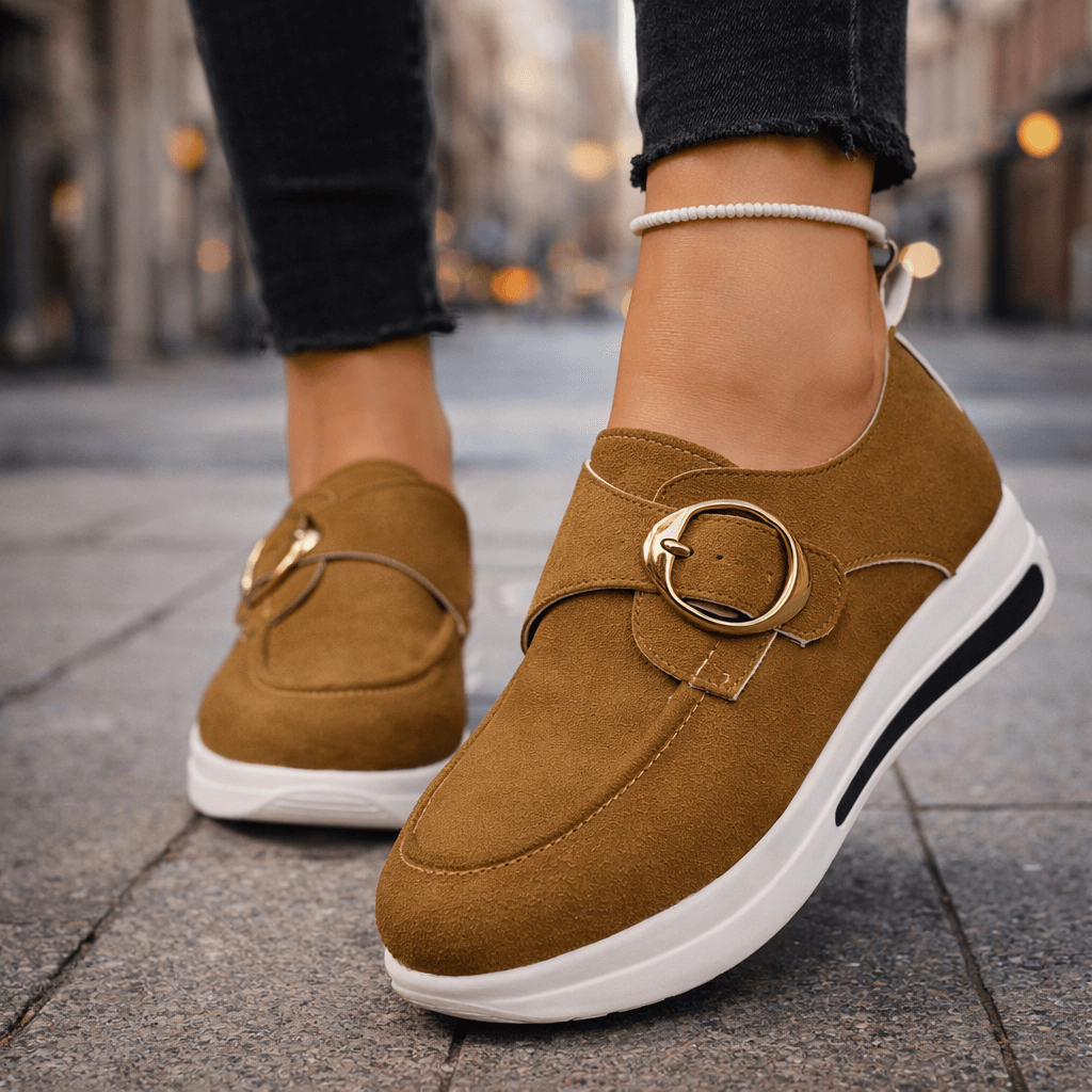 Women's Soft Suede Platform Slip-Ons Corvine