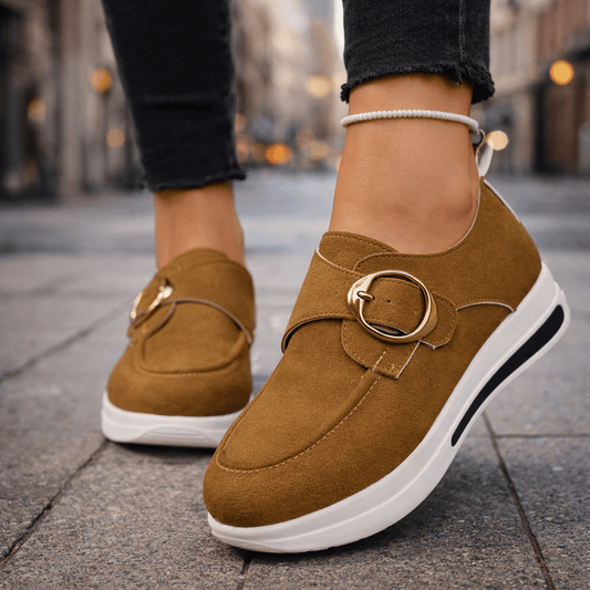 Women's Soft Suede Platform Slip-Ons Corvine