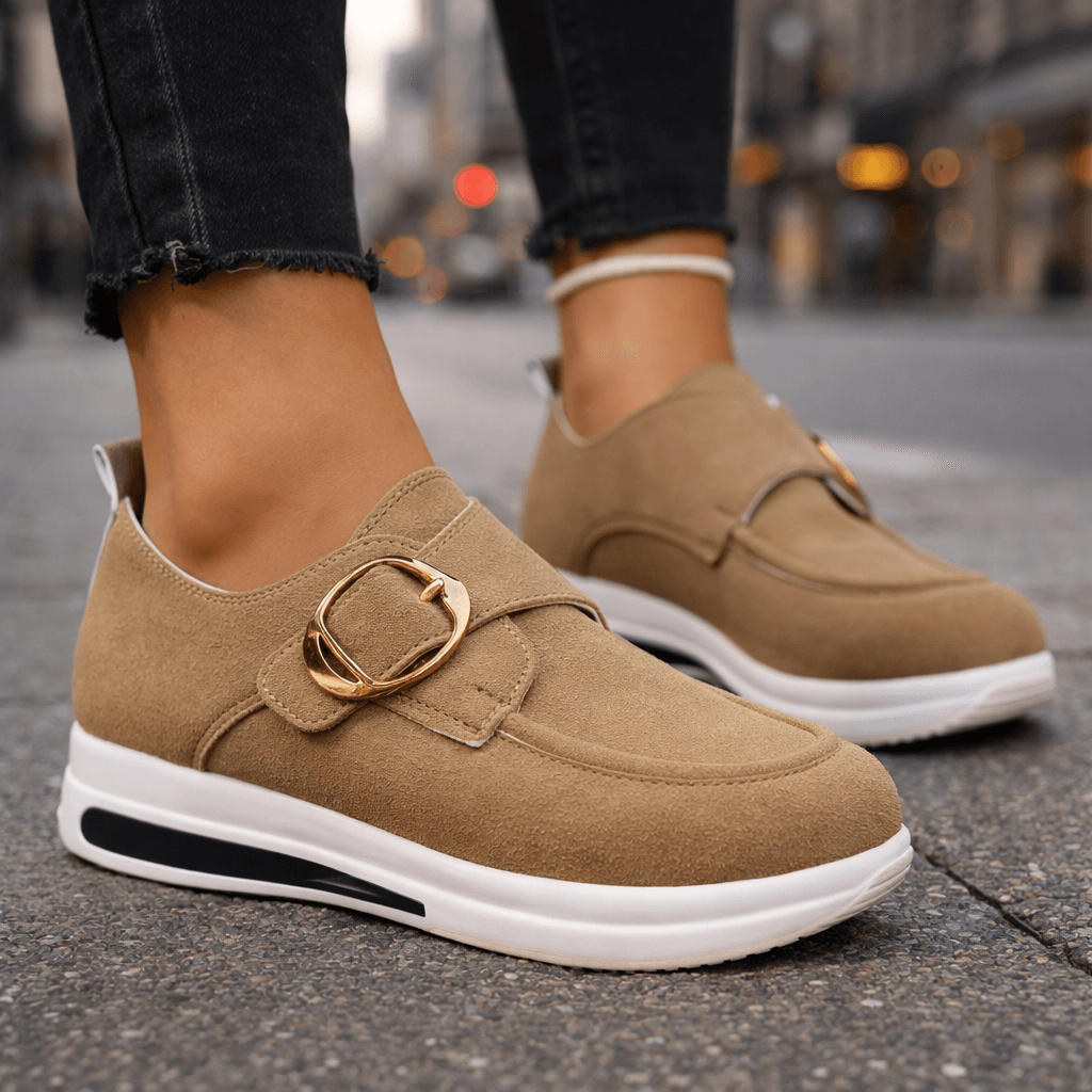Women's Soft Suede Platform Slip-Ons Corvine