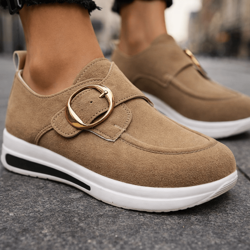 Women's Soft Suede Platform Slip-Ons Corvine