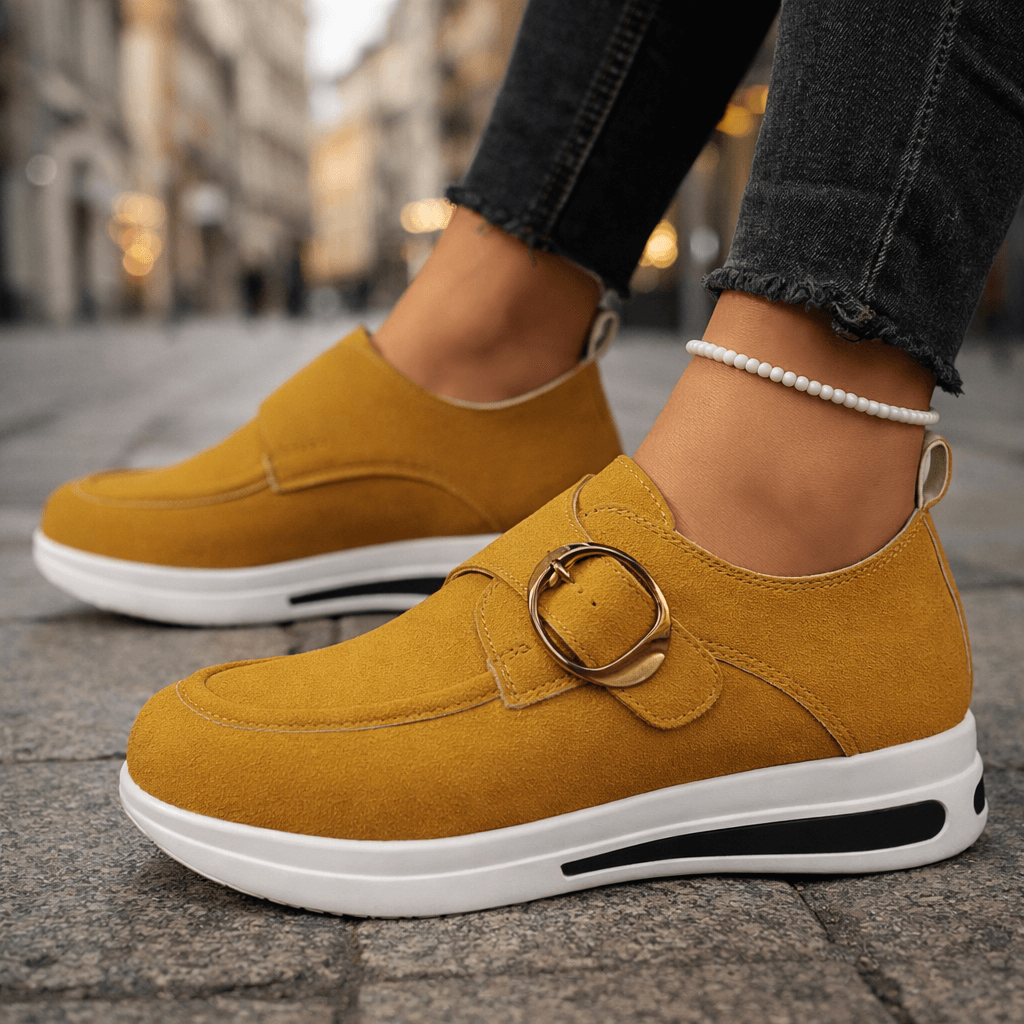 Women's Soft Suede Platform Slip-Ons Corvine