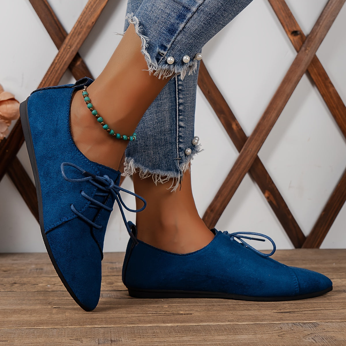 Women's Soft Suede Pointed Toe Flat Shoes Corvine