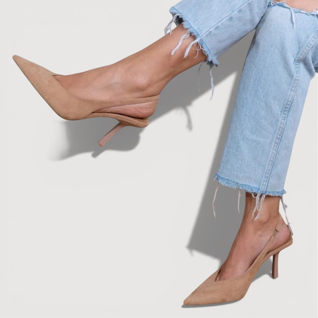 Women's Soft Suede Slingback Heels Corvine
