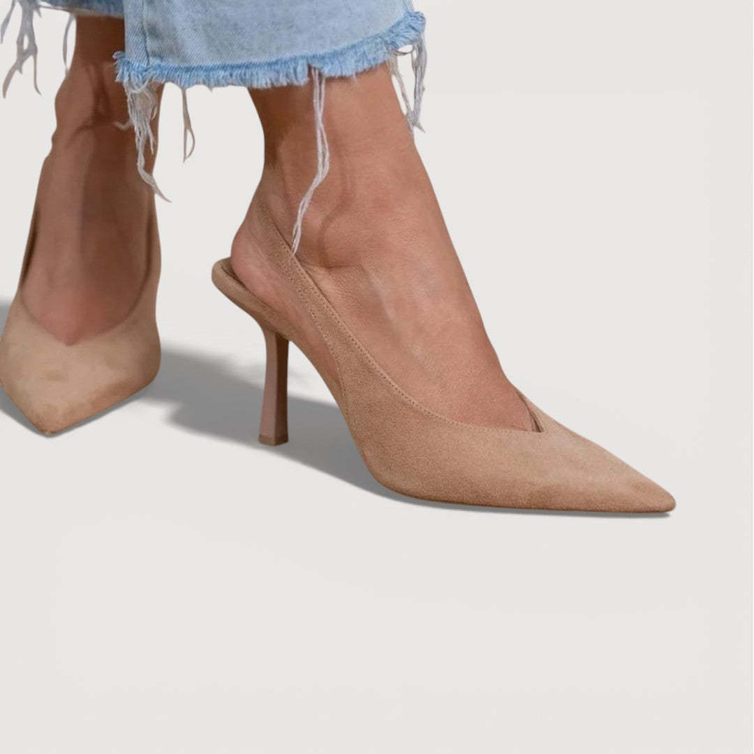 Women's Soft Suede Slingback Heels Corvine