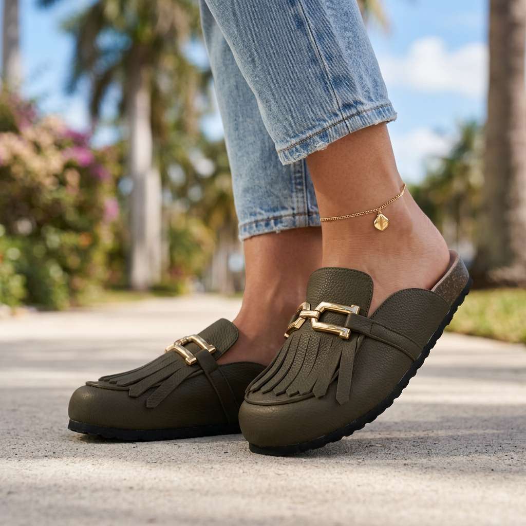 Women's Soft Textured Black Loafers Corvine