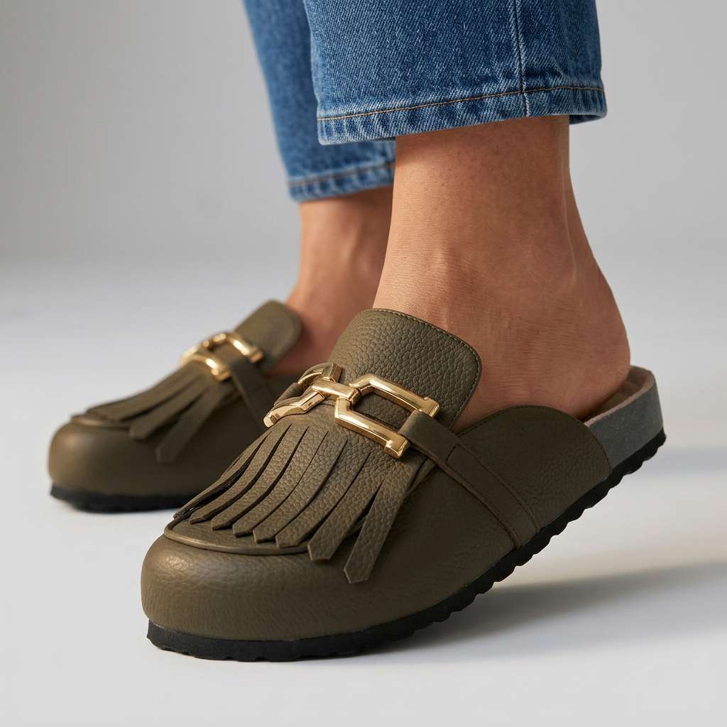 Women's Soft Textured Black Loafers Corvine