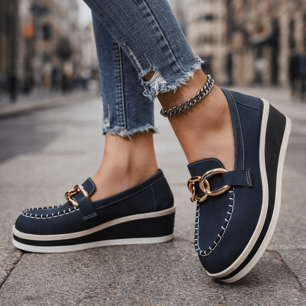 Women's Soft Upper Platform Loafers Corvine