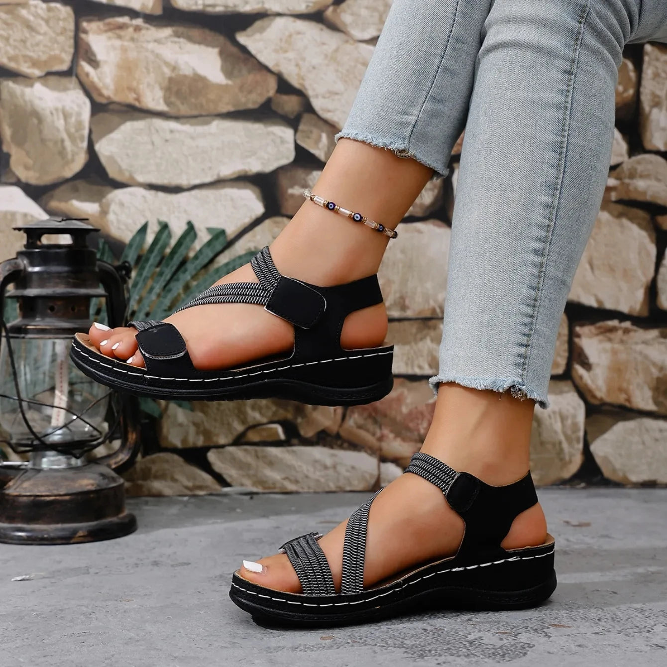 Women's Soft Wraparound Platform Sandals Corvine
