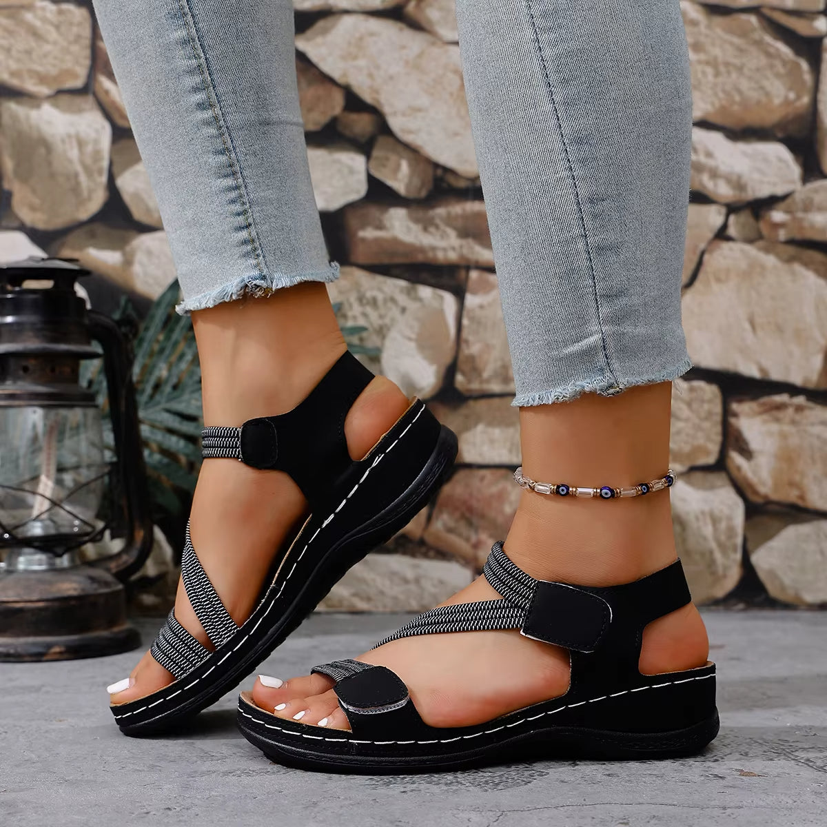 Women's Soft Wraparound Platform Sandals Corvine
