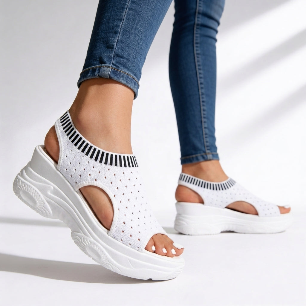Women's Stretch-Knit Wedge Sandals Corvine