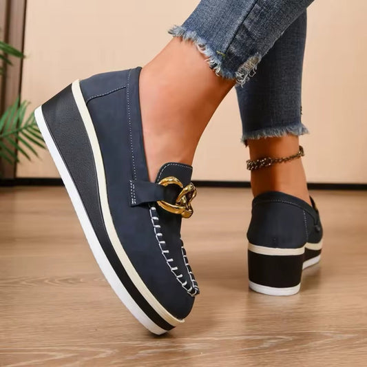Women's Suede-Look Platform Loafers Corvine