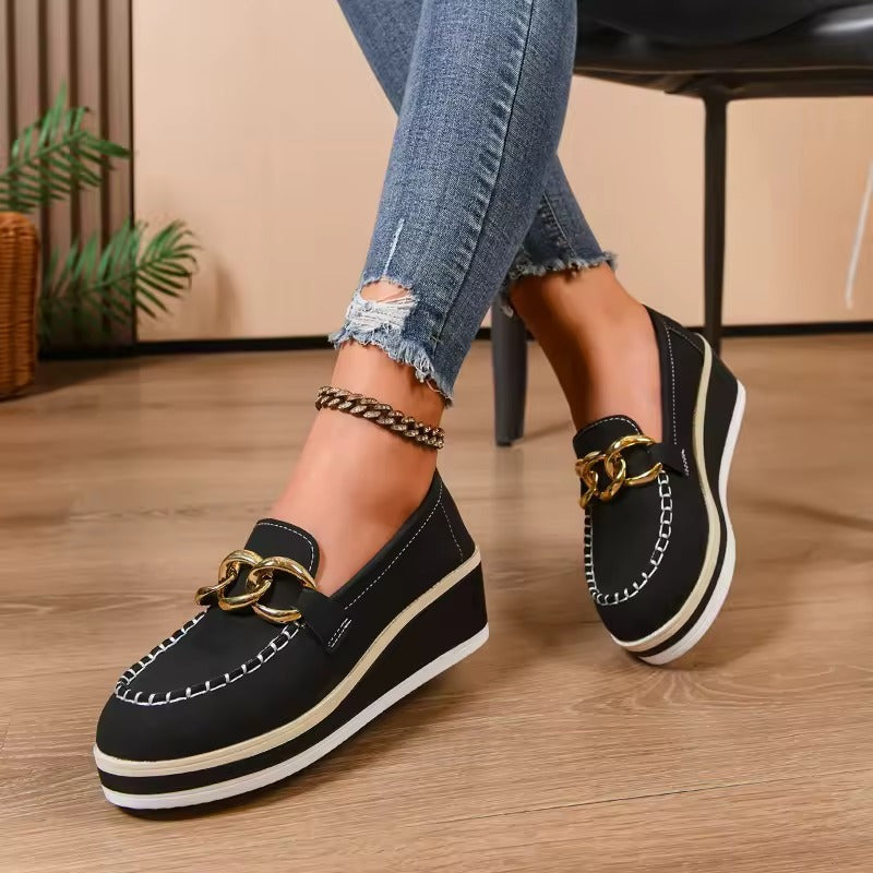 Women's Suede-Look Platform Loafers Corvine