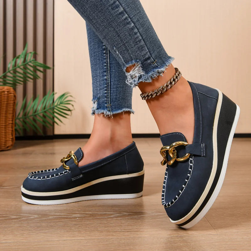 Women's Suede-Look Platform Loafers Corvine