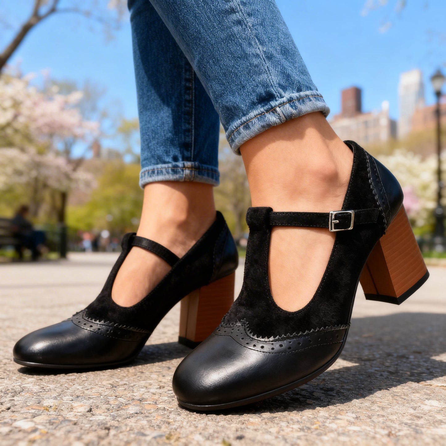 Women's Suede Brogue Loafers Corvine