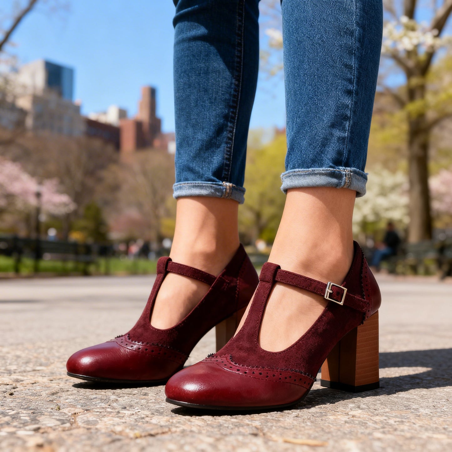 Women's Suede Brogue Loafers Corvine