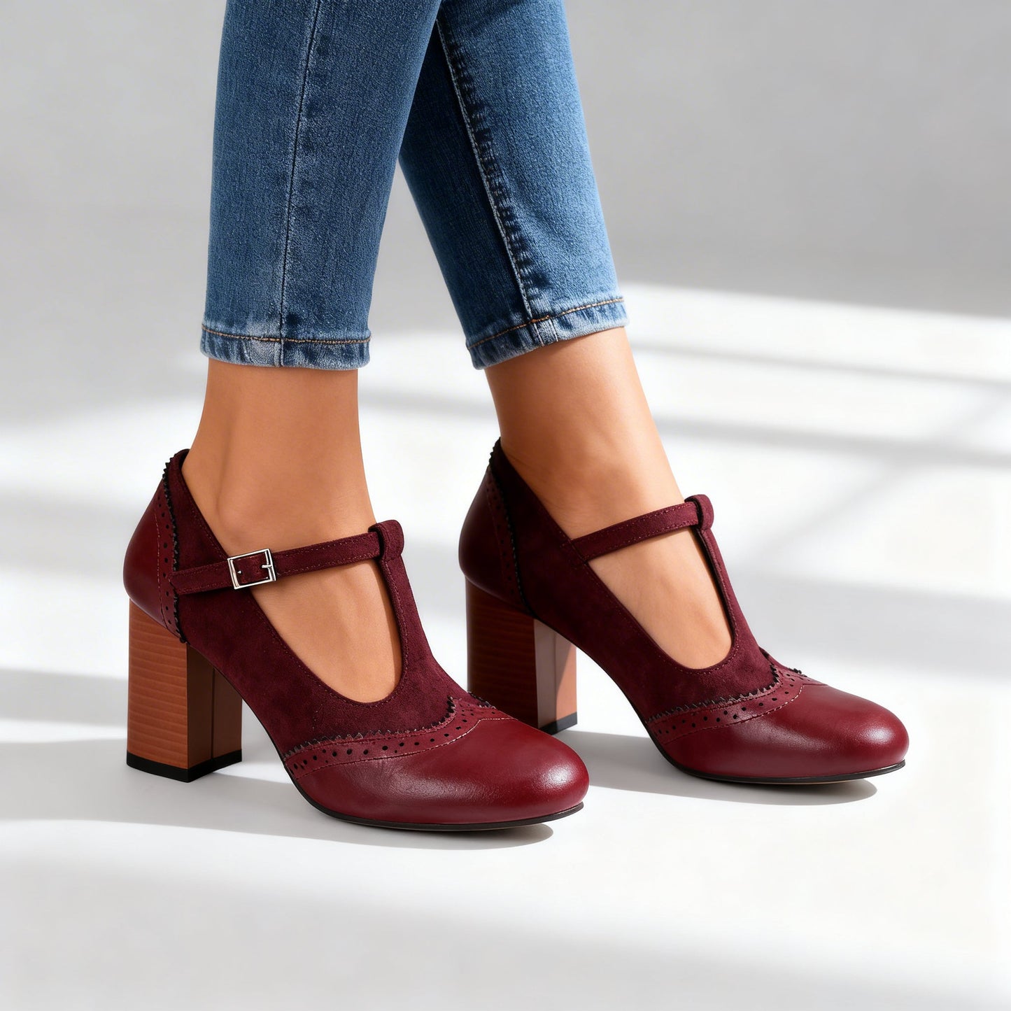 Women's Suede Brogue Loafers Corvine