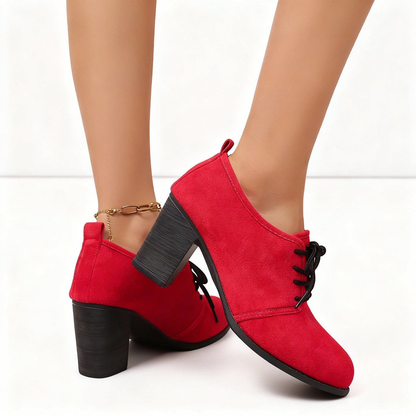 Women's Suede Lace-Up Oxford Style Shoes Corvine